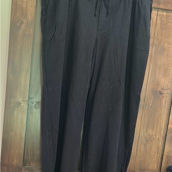 E93 Women's Black Linen like Pants Old Navy Sz XL EUC - Picture 1 of 4